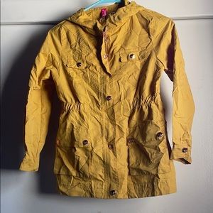 Girl's Anorak Jacket w/ Hoodie rose gold buttons